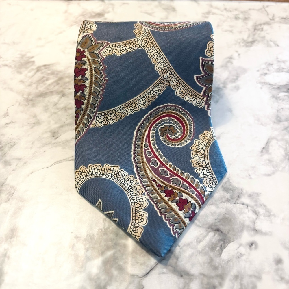 Oscar De La Renta Neckwear Couture Collection Vintage Paisley Silk Tie - Picture 3 of 6